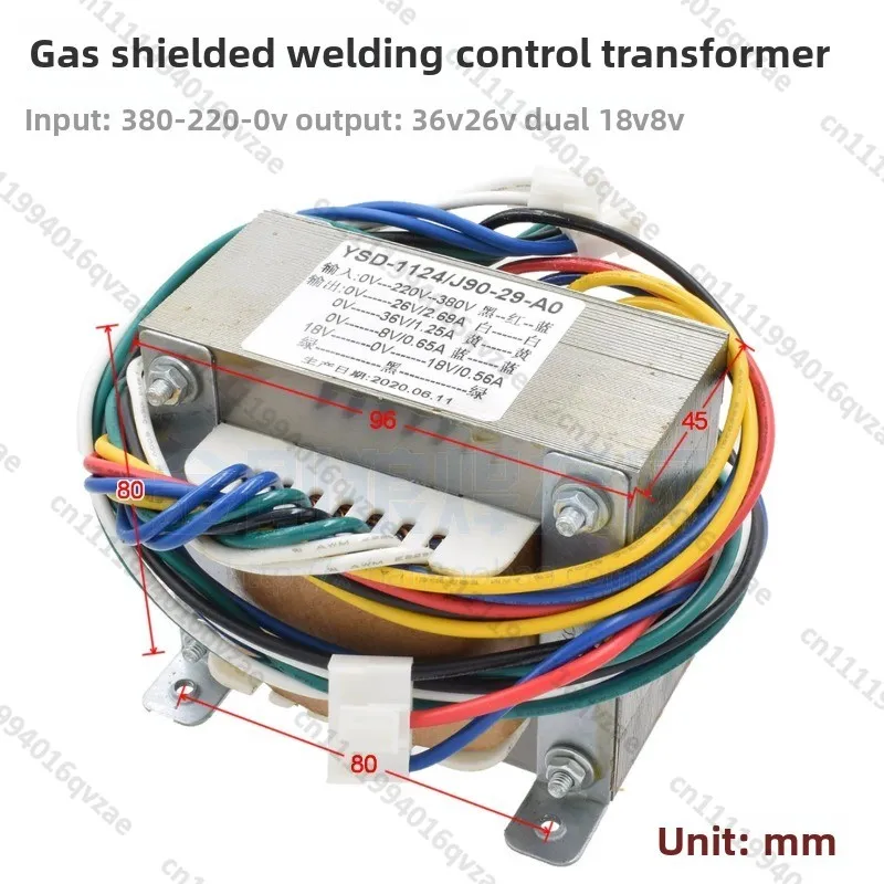 

Gas Shielded Welding Control Transformer Input 380v 220v 0V Output 36V 26V Double 18V 8V