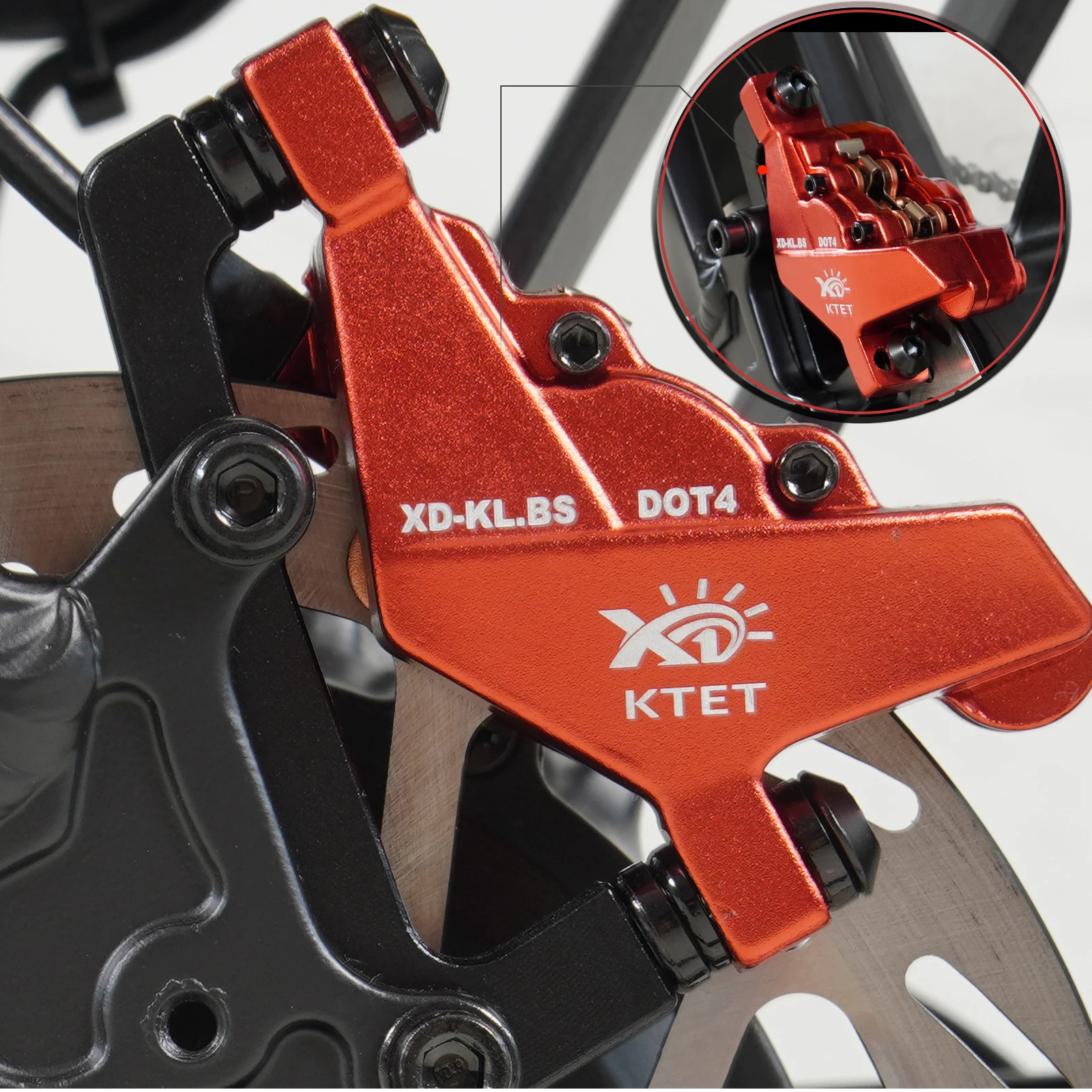 

Dual Piston Hydraulic Disc Brake Kit for E-Bike with Motor Cut Off, High Performance Front & Rear Complete Braking Set