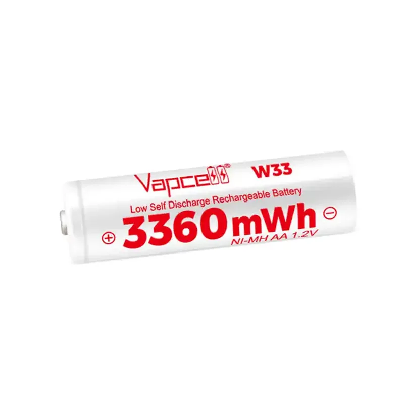 Original Vapcell W33 14500 Battery 3360mAh 1.2V AA Ni-Mh Battery Long Life Low Self Discharge Rechargeable Batteries For Toys