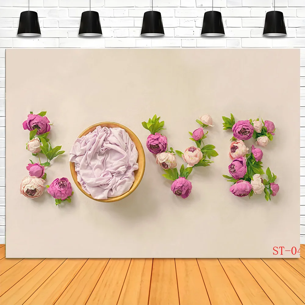 

SHENGYONGBAO Baby Newborn Floral Basket Photography Backdrops Props Children Birthday Party Photo Studio Background VT-15