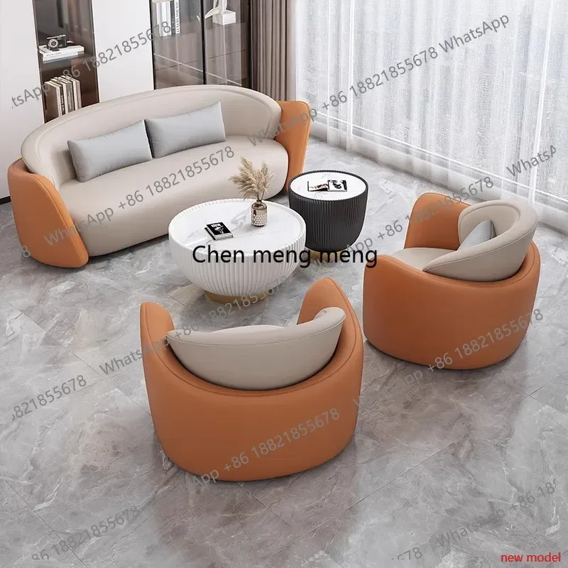 

Nordic Creative Office Sofa Company Business Reception Rest Area Sofa Chair Long Sitting Comfortable Office Furniture H182