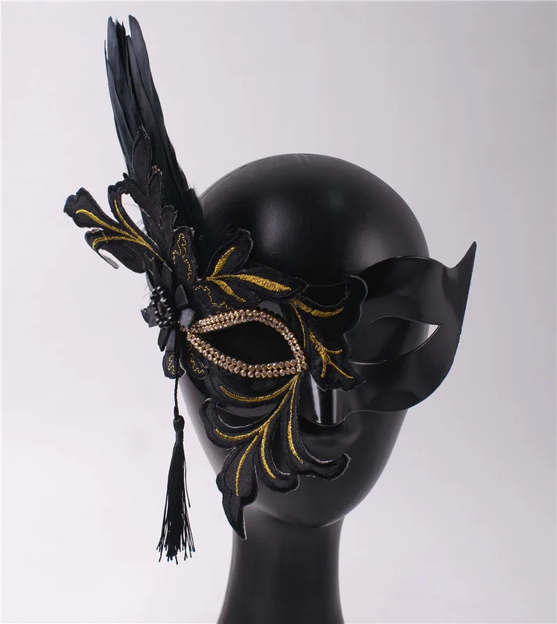 

Черная половина лица, красивая женщина, бог, двойная маска, вечеринка на Хэллоуин, танцевальная маска для взрослых, бара, вечеринка, живой анфас