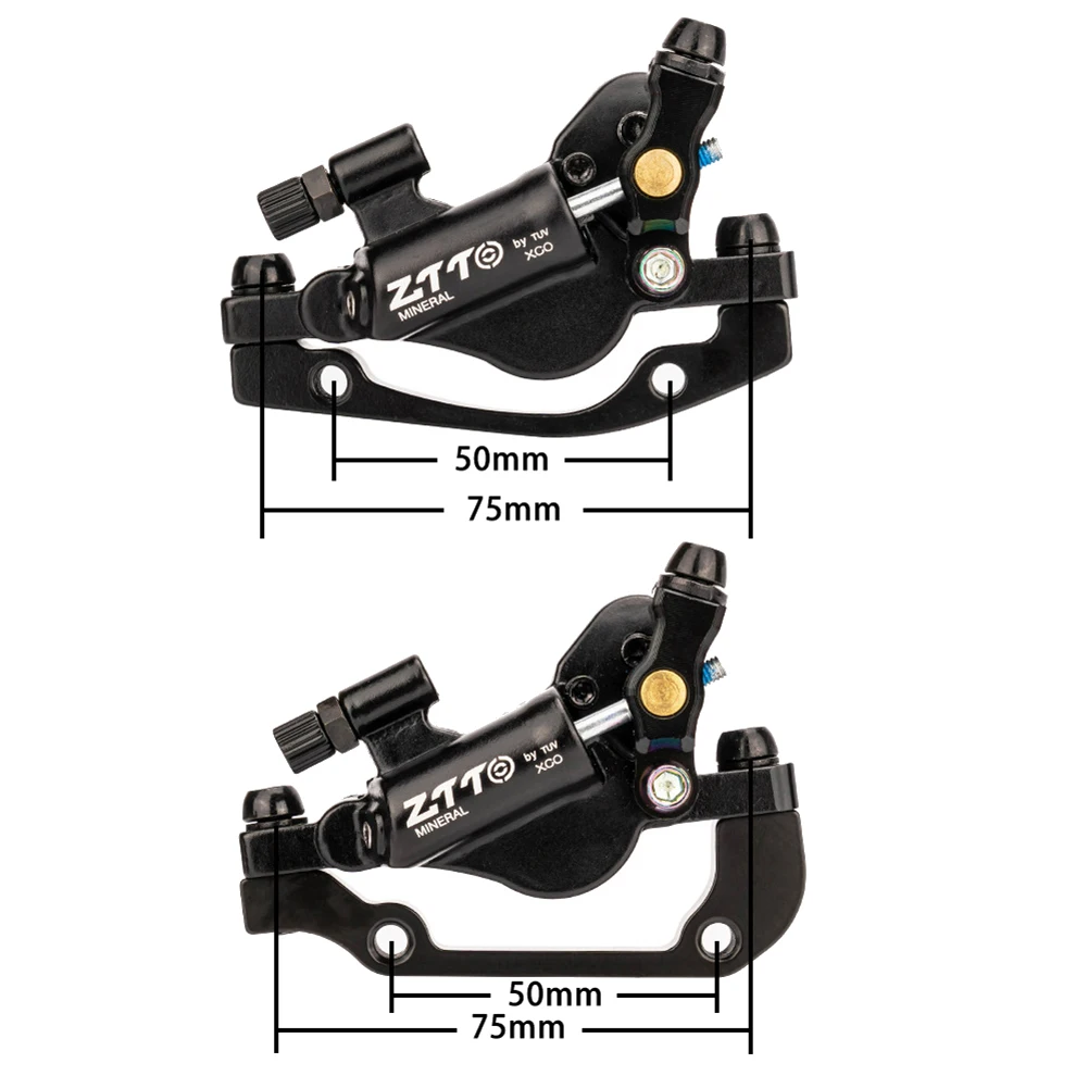 ZTTO MTB Bicycle Road Bike Hydraulic Disc Brake Calipers Front Rear Cable Control Bicycle Oil Brake Rotor,Black