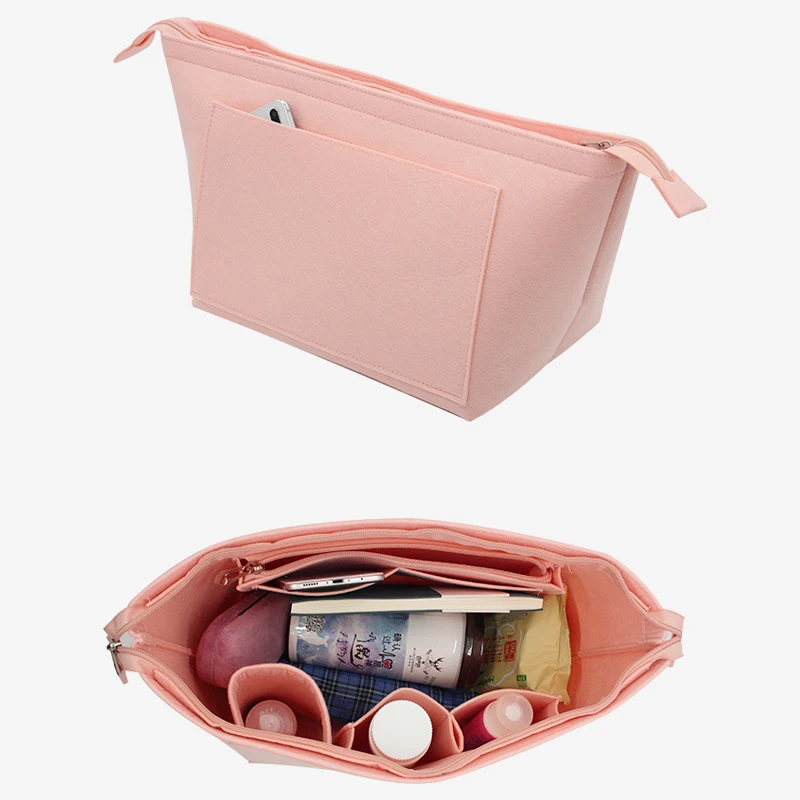 EverToner Felt Cloth Bag For LONGCHAMP Bag liner Multi-functional Travel Insert Bag Makeup Organizer Dumpling Shape lined Bag