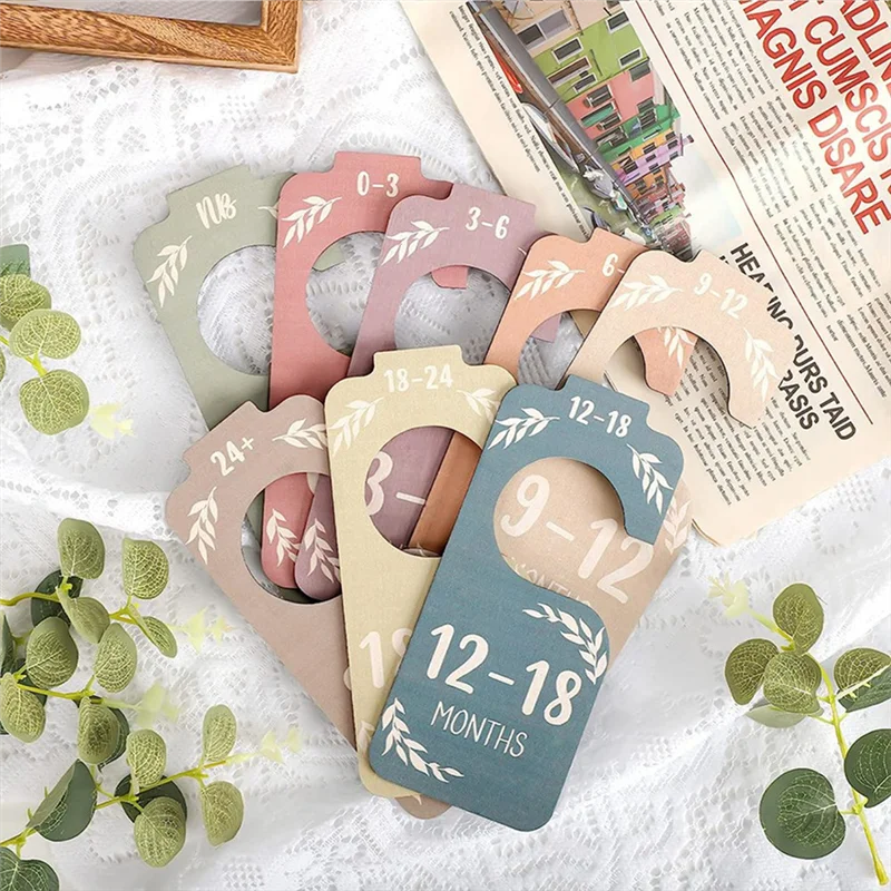 CYGJ-16PCS Wooden Baby Closet Dividers Baby Clothes Organizer Newborn Supplies For New Parents