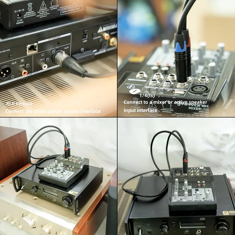 1/2/3M Audio Konverter Adapter Professionelle Männliche XLR Zu Dual 6,35mm TS Mono Stecker Kabel Zubehör für Mic Mixer Verstärker