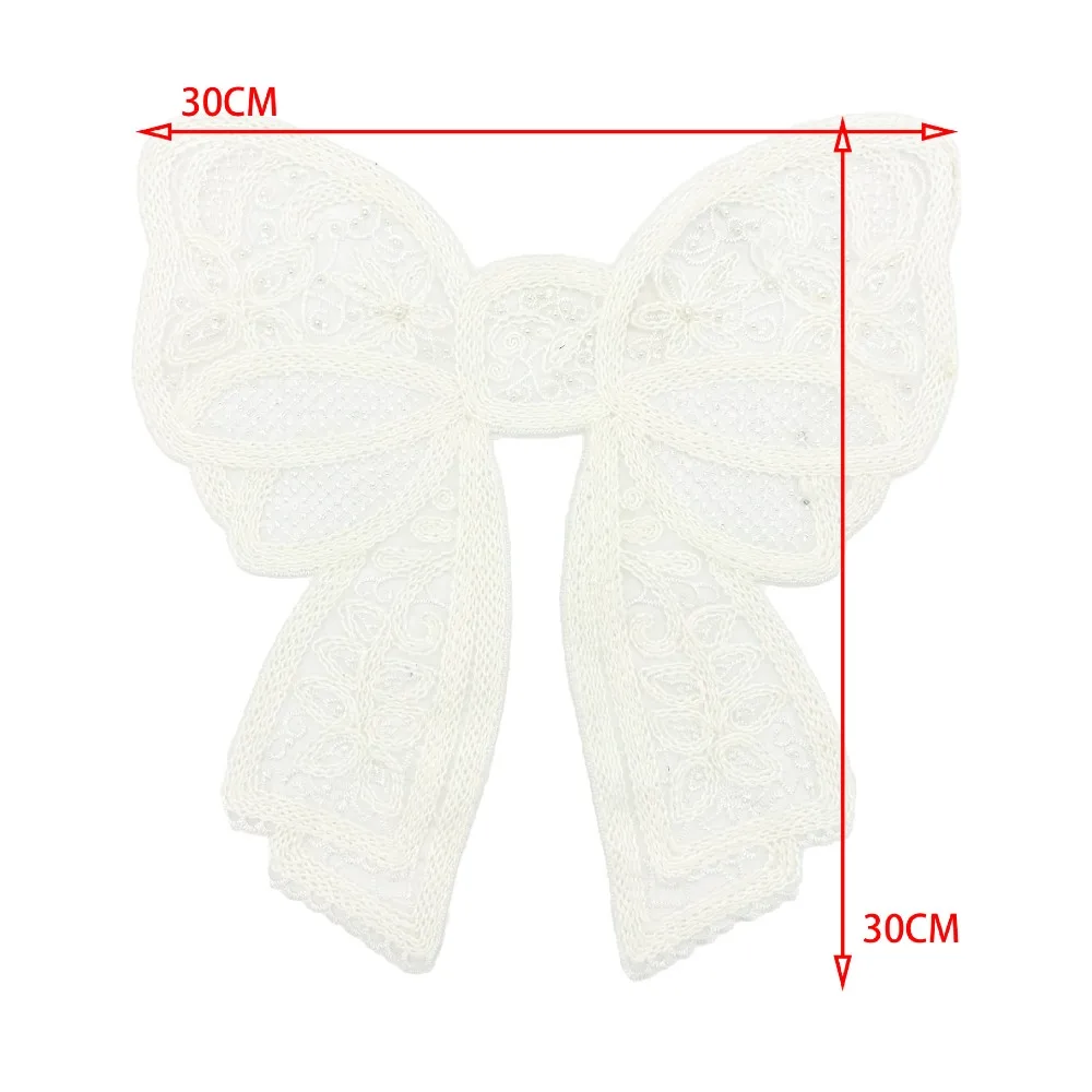 Embroidery Collar Flower Jewelry Accessories Bow Knot Nail Bead Three-dimensional Flower Diamond Chest Flower Women