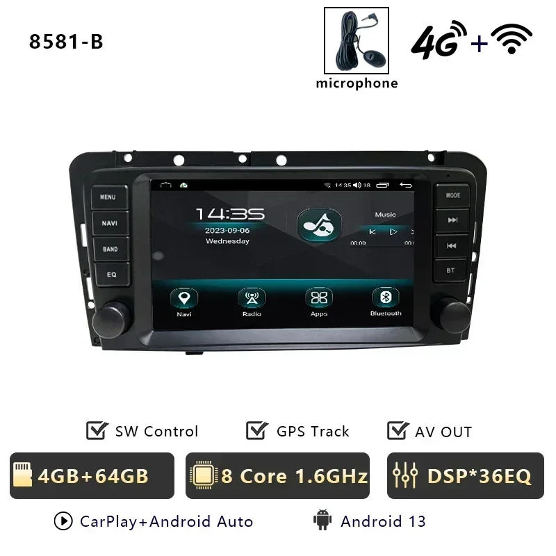 CHSTEK Voor Volvo XC70 S60 V70 S40 V40 2005-2009 Autoradio Carplay Android 13 Navigatie Bluetooth WIFI 4G OEM Multimedia Speler