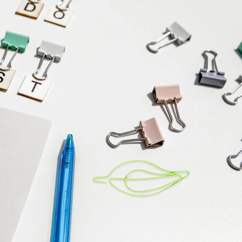 30 stücke Kreative Büroklammern Blattförmige Kleine Metall Büroklammern Für Büro Schule Liefert Dokument Organisation Dekorative Klemmen