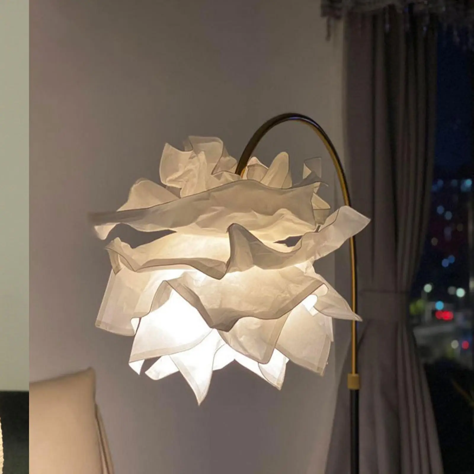 Elegant Paper Lampshade Cloud Shaped Chandelier Shade Creative Lighting Cover for Restaurant Kitchen Island