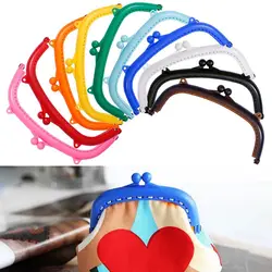 Candy Color Purse Frame Kiss Clasp Mini Bag Hardware Plastic Bag Kiss Clasp Lock Bag Clasps Bag Making