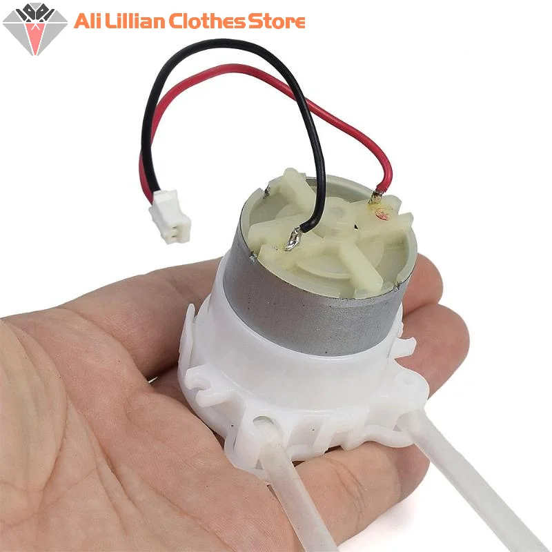 New 1Pcs DC 5V 6V 500 Metal Brush Geared Motor Micro Peristaltic Pump Dosing Liquid Water Squeeze Pump For Lab Ink Sampling Pump