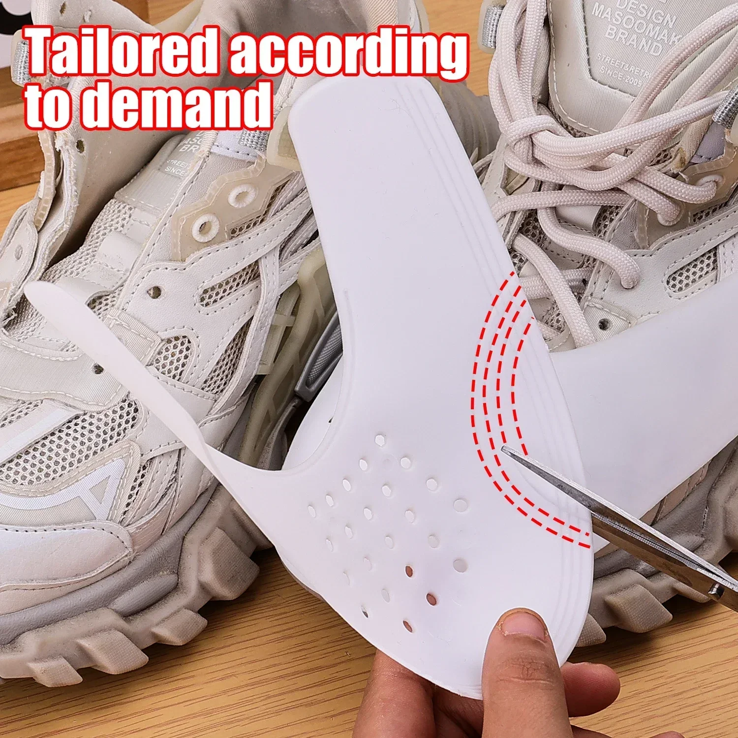5pairs Anti Crease Protector Anti Crease Bending Supporting Shoe Stretchers White Expander Shaper Support Pad Shoes Accessories image 2
