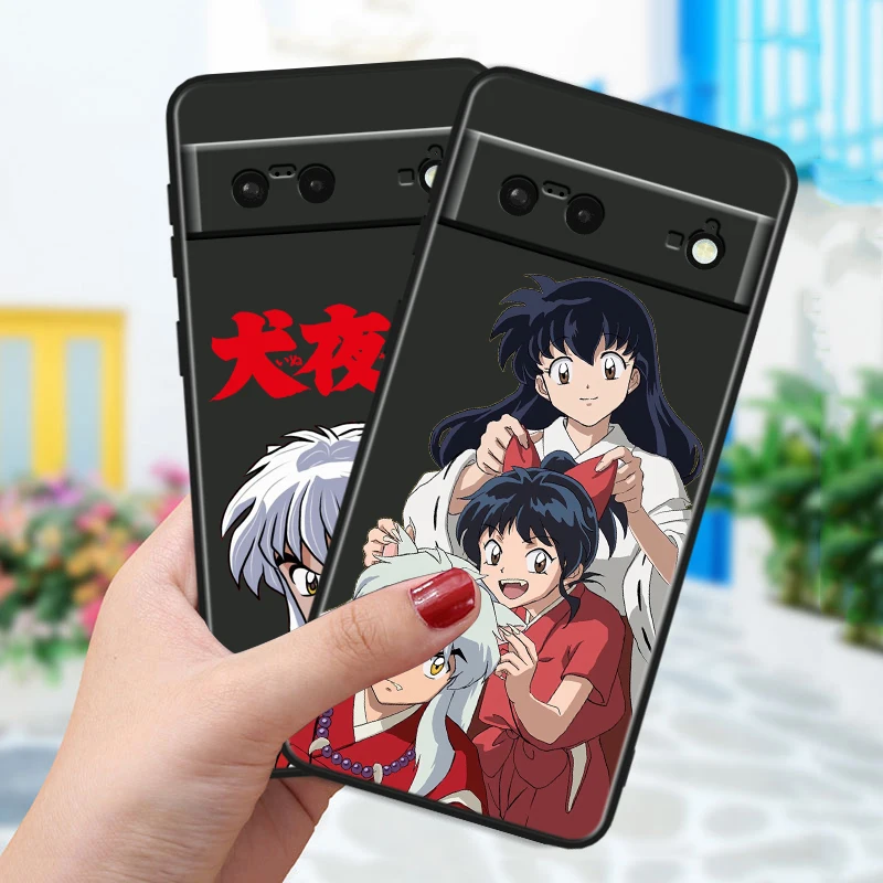 Inuyasha Sesshoumaru Shockproof Cover For Google Pixel 8 7A 6A 5A 5 4 4A XL Pro 5G Black Phone Case Soft Fundas Capa Phone Case