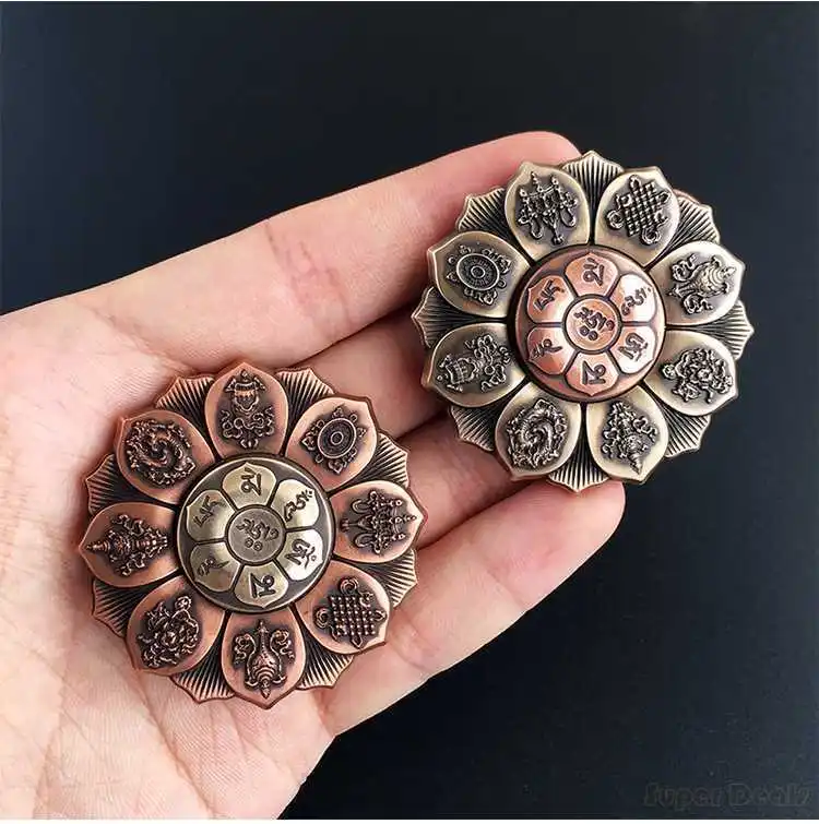 Fingertip Gyro Fidget Spinner para Adultos e Crianças, Zen Buddha Lotus Wheel, Metal EDC Gadgets, Brinquedos de descompressão, Ansiedade Stress Relief