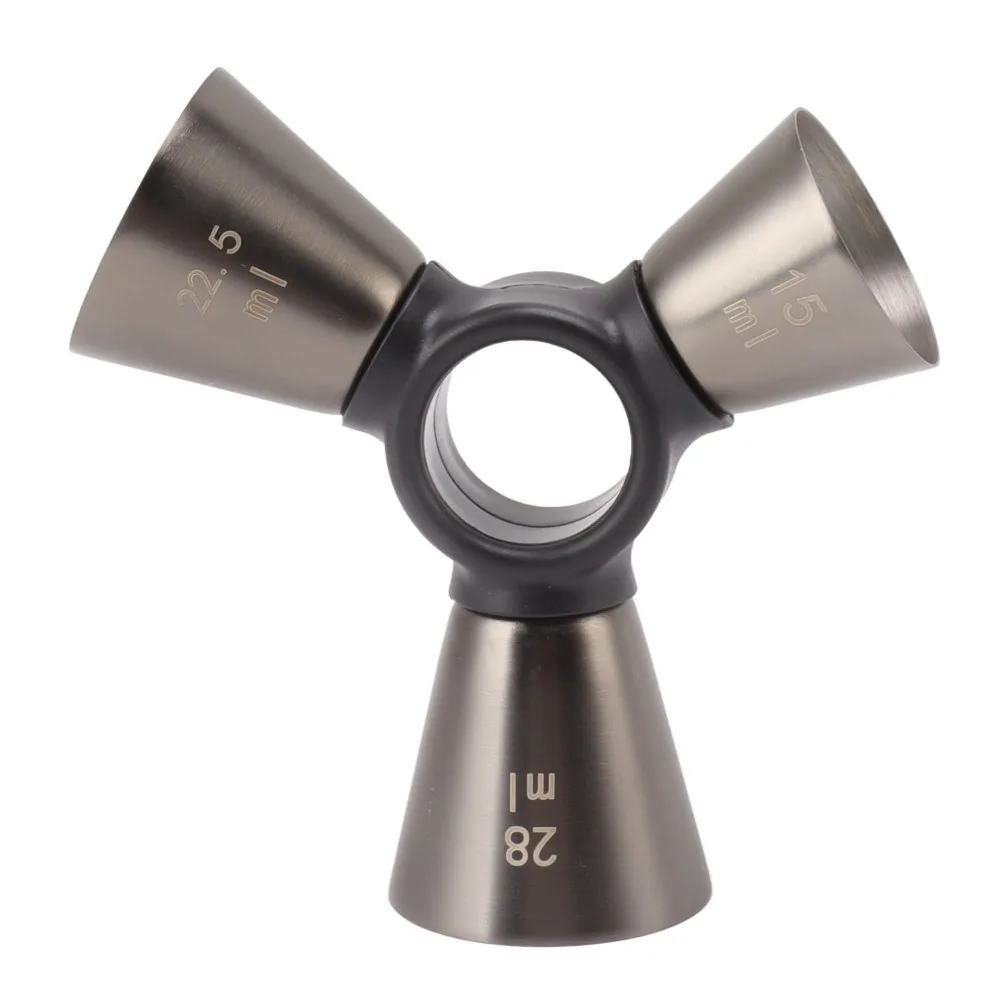 Portable 304 Stainless Steel Wine Measuring Device Ergonomic Design Stainless Steel Jigger Triple Jigger Kitchen