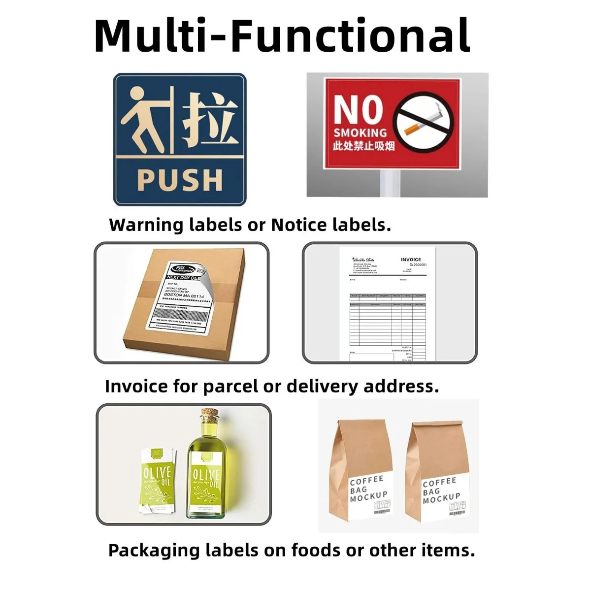 A4 50/100 Sheets Matte Sticker Paper Printable Labels for Laser/Inkjet Printer, DIY Craft Scrapbook Home Decor Gift Packaging