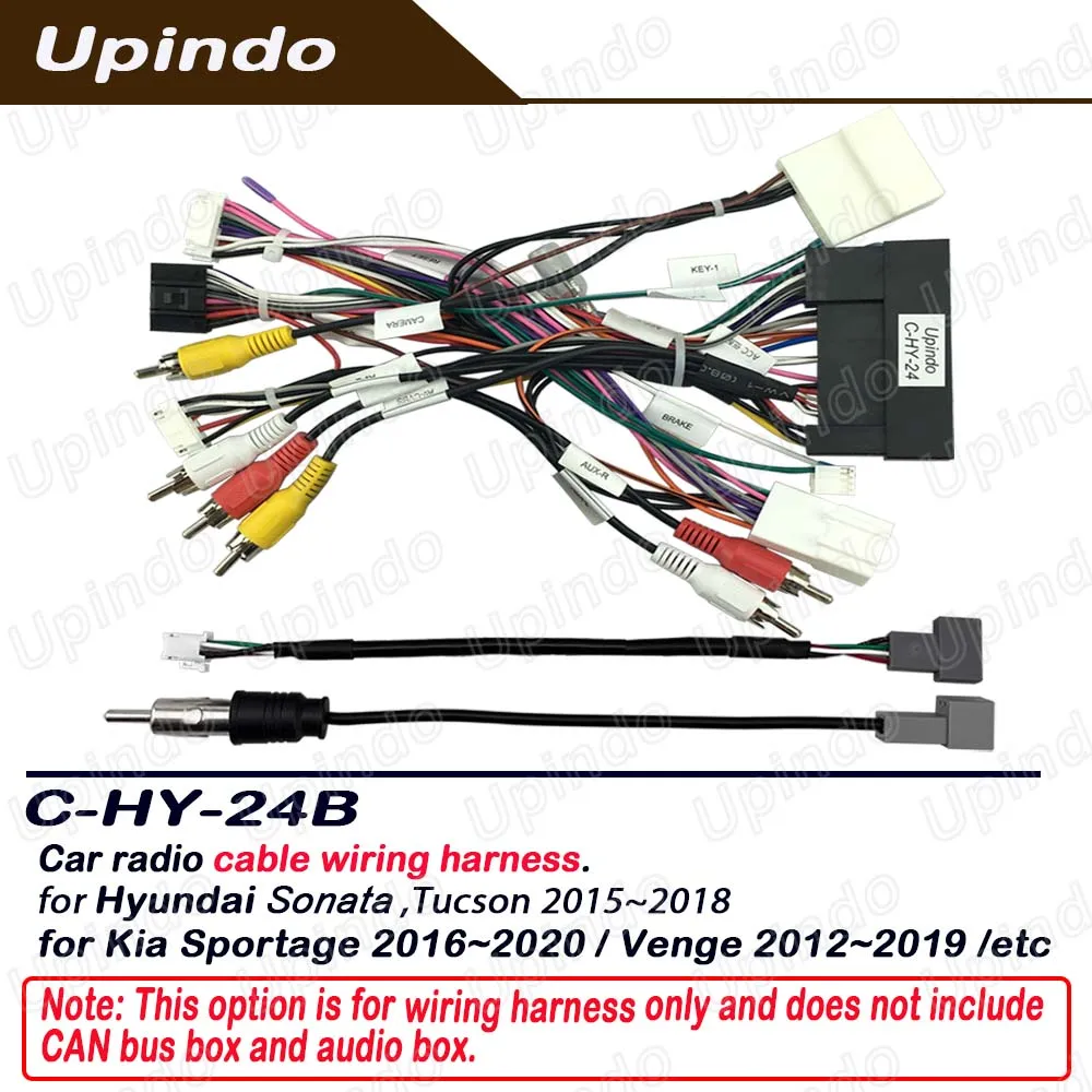 Car Radio Cable CANBus Decoder SPDIF Audio Amplifier Adapter Power Wiring Connector Harness Socket for KIA Hyundai Sonata 9