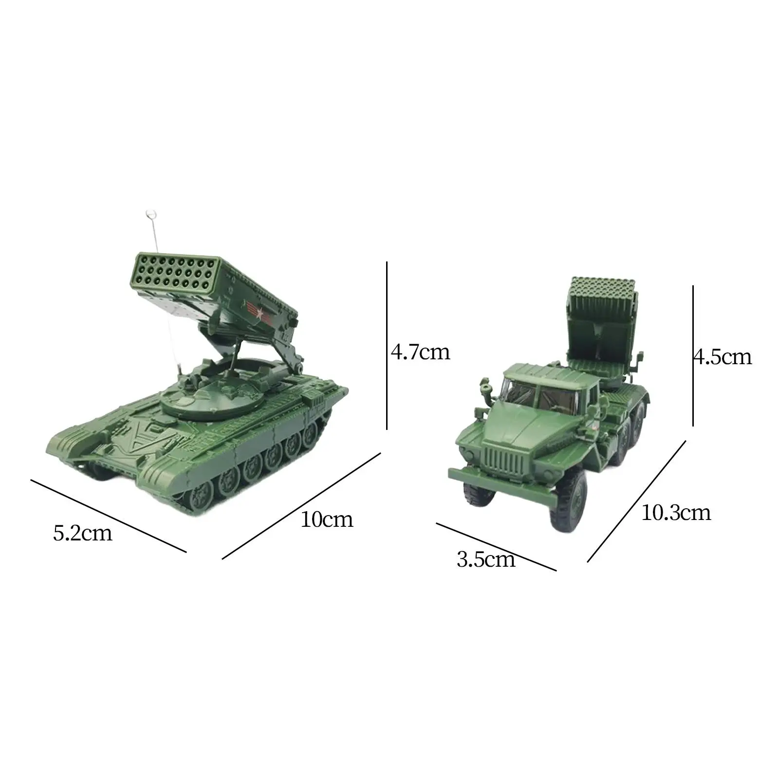 2 Stuks 1:72 Schaal Tank Model Meisjes Jongen Educatief Speelgoed 4d Tank Puzzel Speelgoed