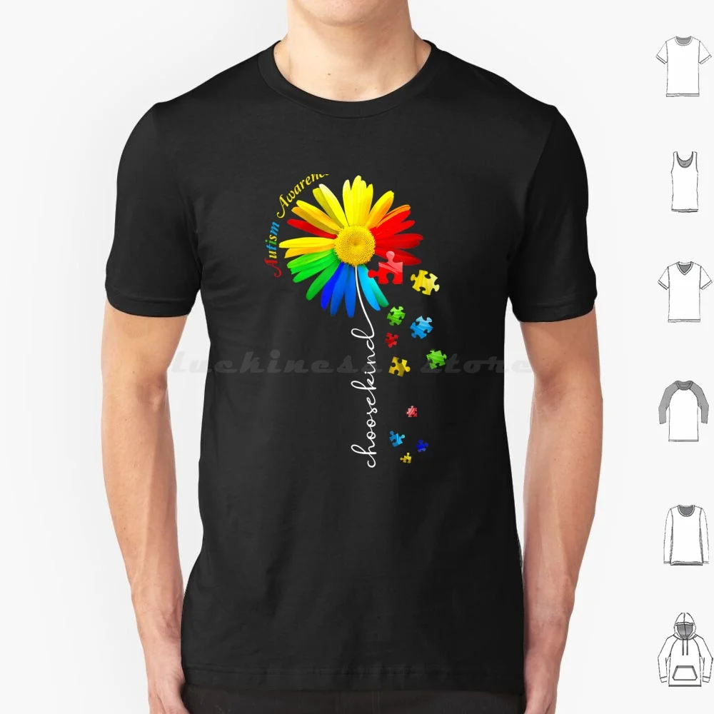 Daisy Colors Choose Kind Autism Awareness Puzzle T Shirt Cotton Men Women DIY Print Autism Awareness Autism Puzzle Daisy Autism