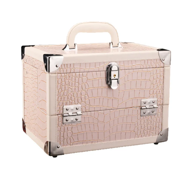 Women Professional Makeup Organizer Case Women Makeup Suitcase With Mirror Women Makeup Case Tool Kit box Travel Cosmetic Case