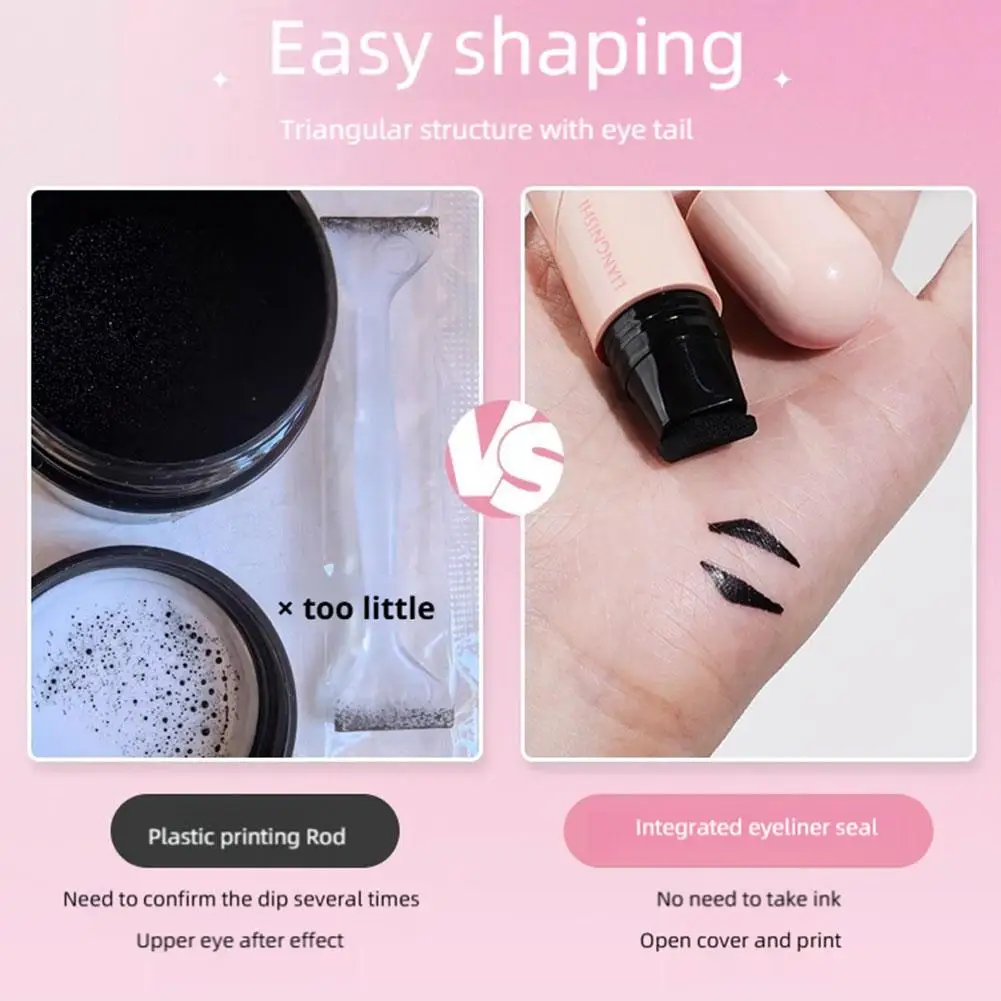 Formierter Siegelstift mit einem Stempel, praktisch, langlebig, faule Person, wasserfest, kein Verschmieren, Doppelkopf-Eyeliner-Siegel