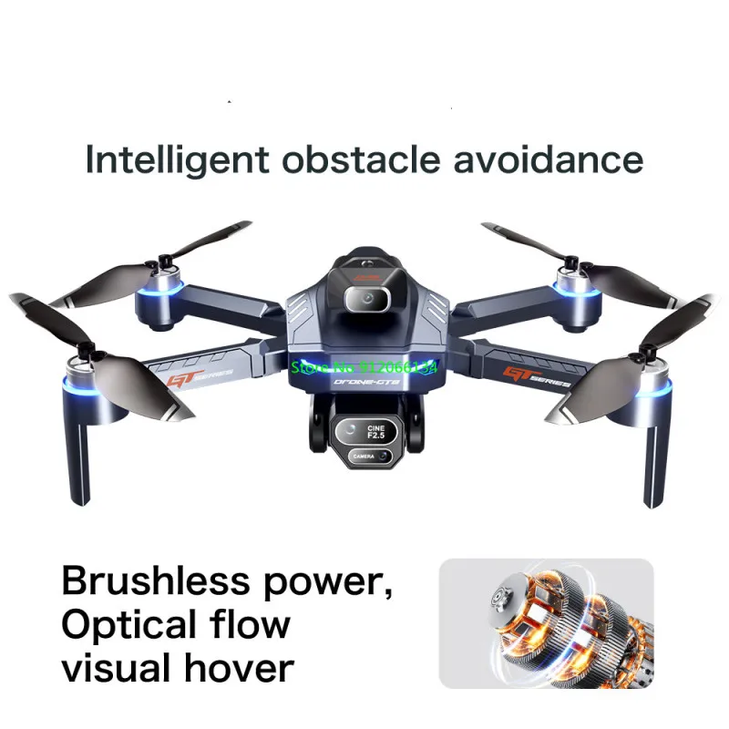 Moteur sans balais pour éviter les obstacles 8K, WIFI FPV RC Drone 2.4G, positionnement du flux optique, Mode sans tête, télécommande quadrirotor