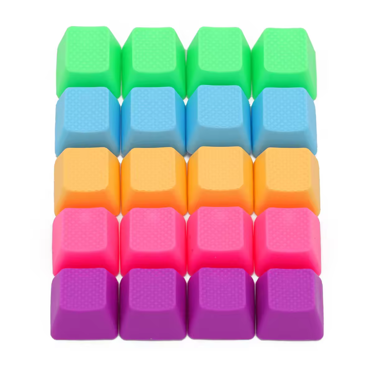 taihao Rubber Gaming Keycap Set Rubberized Doubleshot Cherry MX OEM Profile 20 key magenta purple Neon Green Yellow Light Blue
