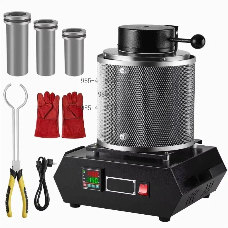 Small Integrated High Temperature Furnace Gold Silver Copper Aluminum Melting High Pure Refractory Equipment