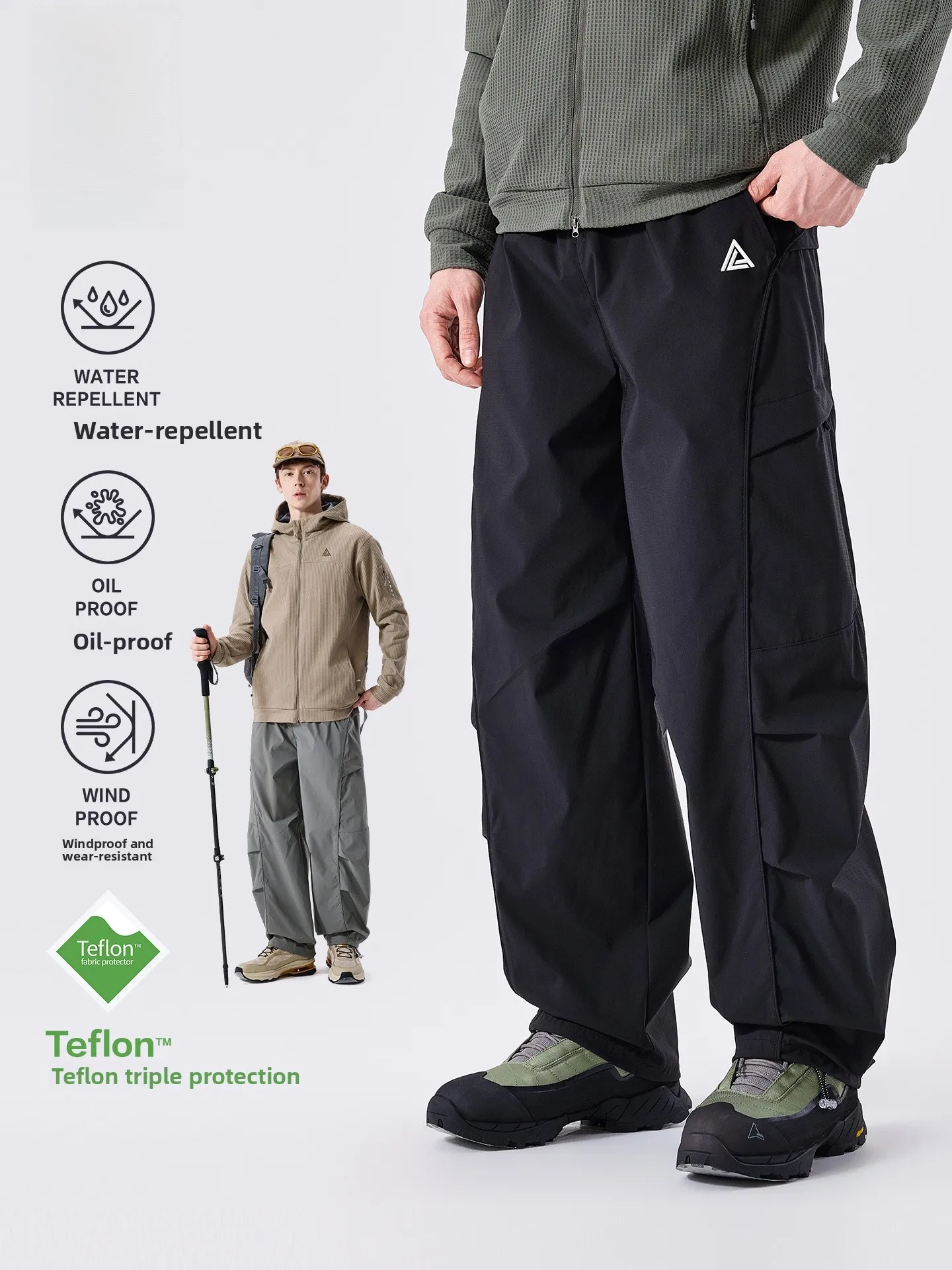 LAZY DAY TFL Dragon Men's Hiking Pants Lightweight Straight Leg Mountain Climbing Trousers Quick Dry Outdoor Workwear
