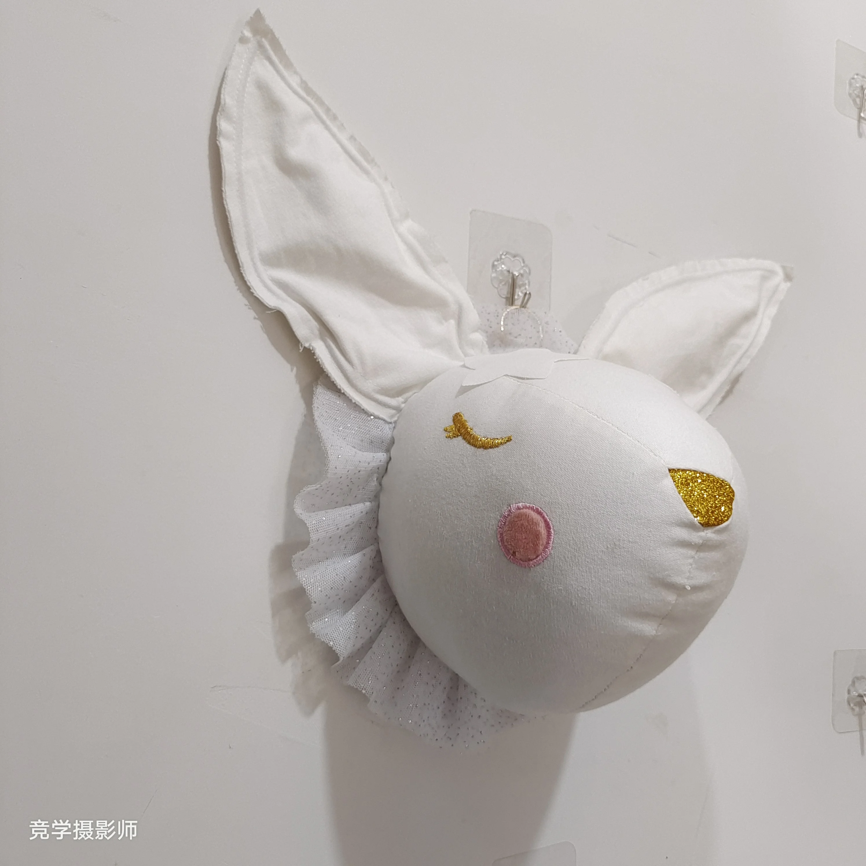 Tête d'animaux en feutre 3D faite à la main, têtes d'animaux en peluche, tête d'éléphant, tête de cygne, décoration murale suspendue pour chambre d'enfant