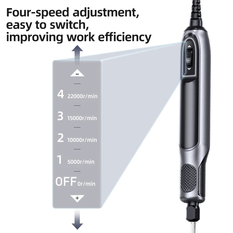 DELI Mini Engraving Pen Set 22000rpm 4 Speed Regulation Drill Electric Rotary Tool DIY Electric Drills Grinding Tools