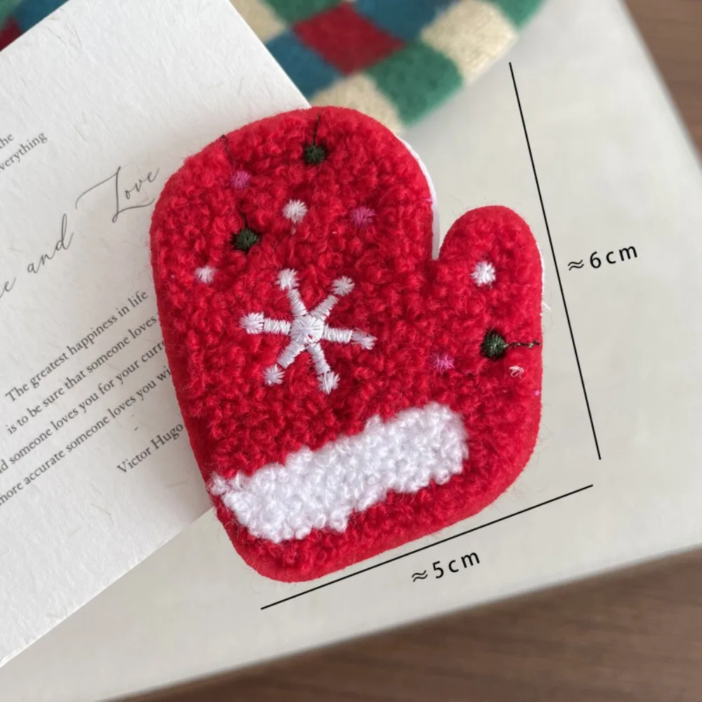 

Fashion Polar Bear Christmas Hair Clip Gloves Stocking Plush Xmas Barrettes Elk Reindeer Santa Claus Hairpin Christmas