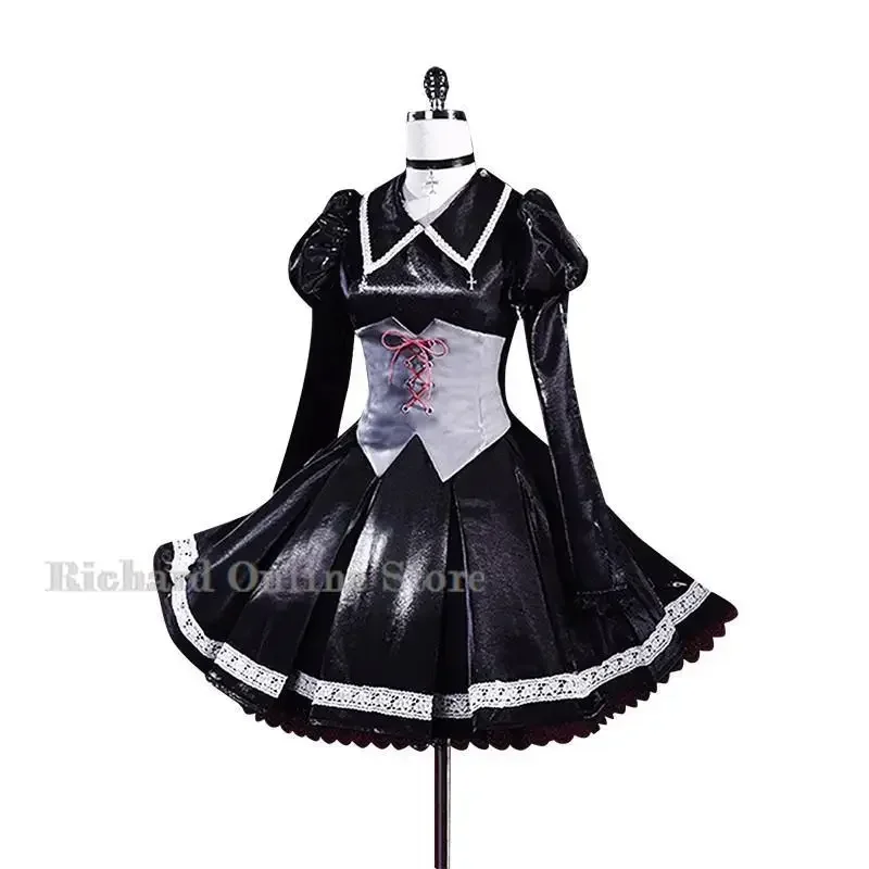 EE01 Shugo Chara tsubkiyomi Blau przebranie na karnawał peruka czarna gotycka sukienka Lolita kobieta seksowna kawaii Halloween karnawałowy garniturIo0！