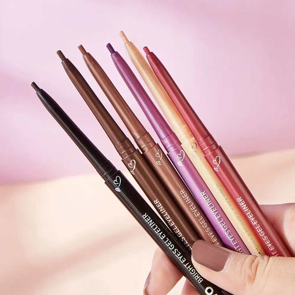 

Smooth Waterproof Eyeliner Pencil Glitter Champagne Matte Gel Eyeliner Pen Colorful Purple Lying Silkworm Pencil Eye Makeup Tool