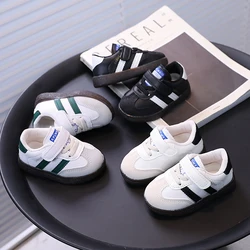 2024 Spring and Autumn Boys and Girls Baby Toddler Shoes 1-2 Years Old 3 Leather Infant and Toddler Children Sports Shoes Small