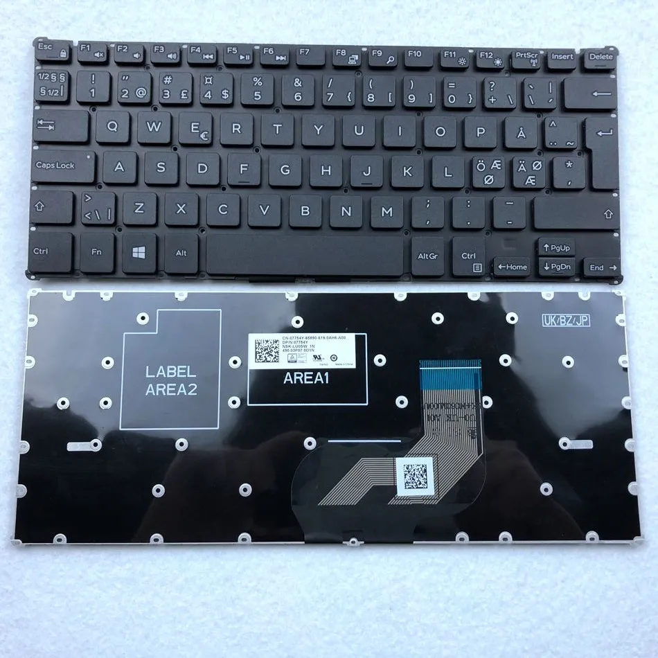 

Nordic Laptop Keyboard for Dell Inspiron 11 3000 Series 11 3162 3164 3168 3169 3179 P25T NSK-LU0SW DPN 07754Y ND Layout