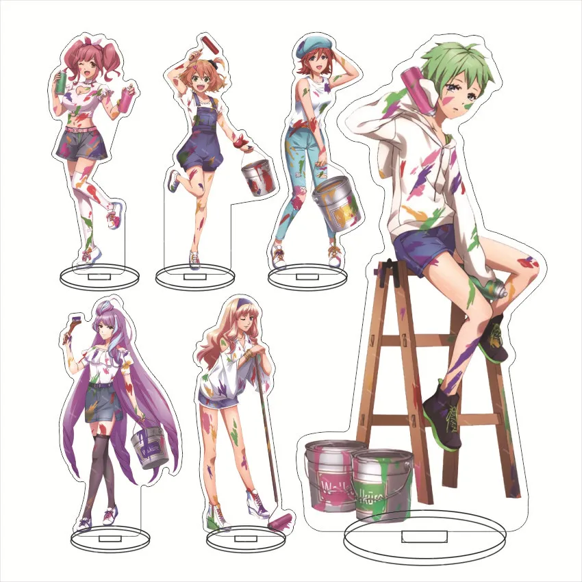 Anime Merch Macross Delta: Variable Fighter Girls Acrylic Stand Mikumo Gunemer, Kaname Buccaneer, Freyja Wion Desk Decor Gift