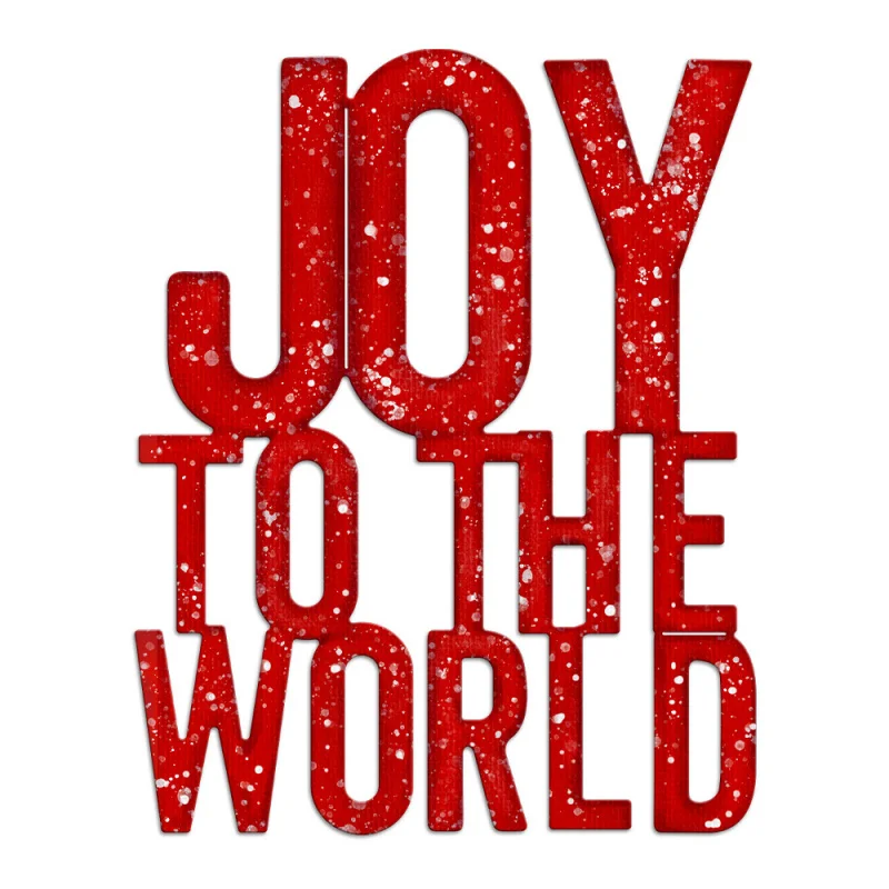 

Die JOY TO THE WORLD Shape Carbon Steel Die for Journaling and Paper Craft Metal Embossing Die Cutting