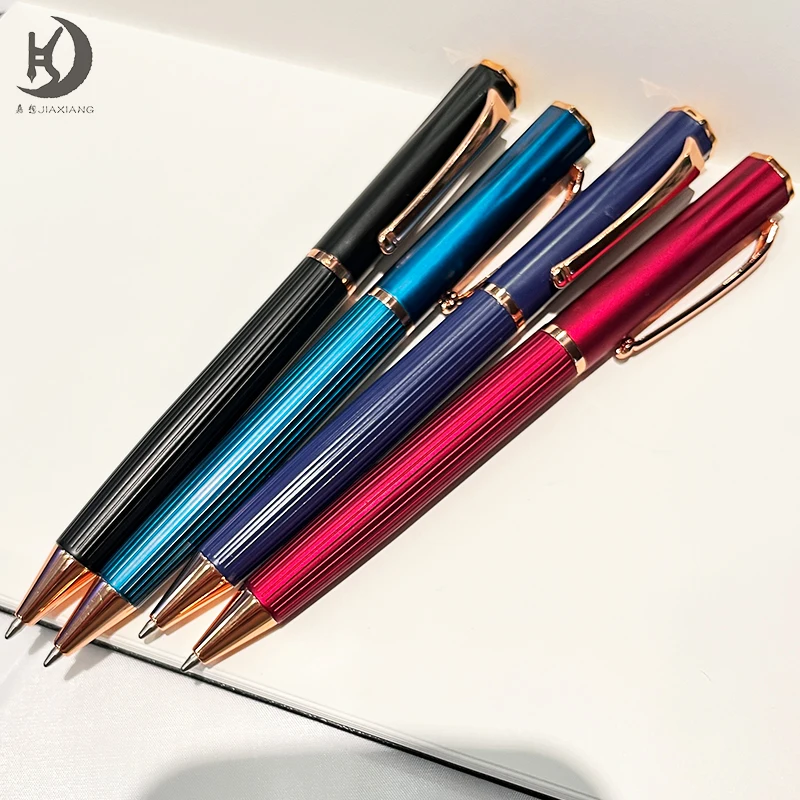 1 x luxuriöser runder Kugelschreiber aus Metall |   Einziehbarer, lackierter Kugelschreiber aus Edelstahl, eleganter Signature-Stift |   Geschenkauswahl, S
