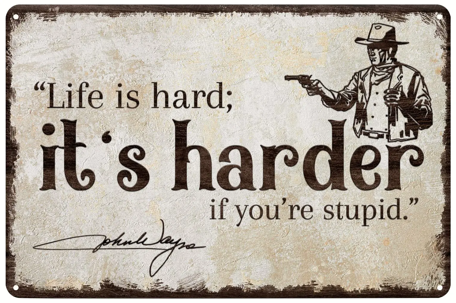 Винтажные металлические знаки, жизнь твердая, сложнее, если вы, тупый знак, вдохновляющий оловянный постер, настенное искусство, Декор, табличка для дома
