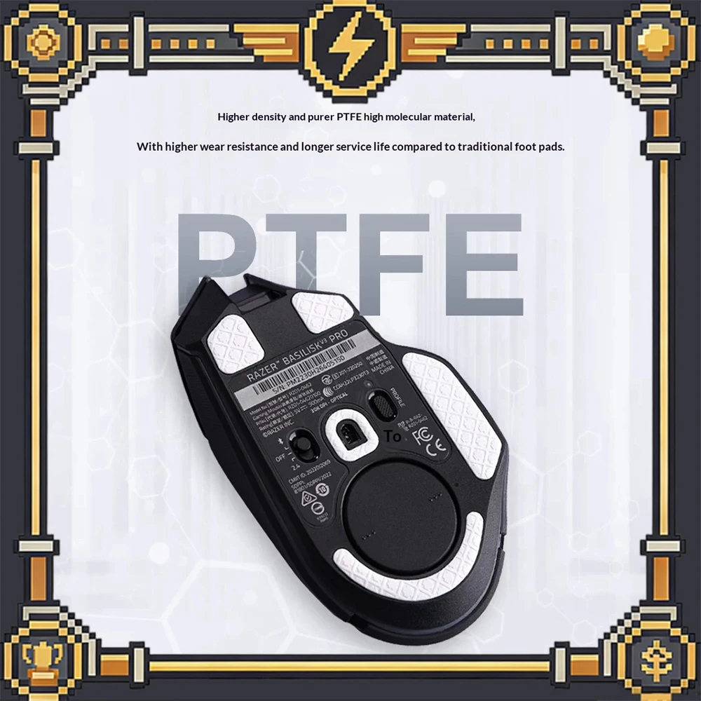 

Titan Nation FOR Razer Basilisk V3Pro Mouse foot Patch 3D Textured Mouse Pad Padfits perfectly smooth gliding