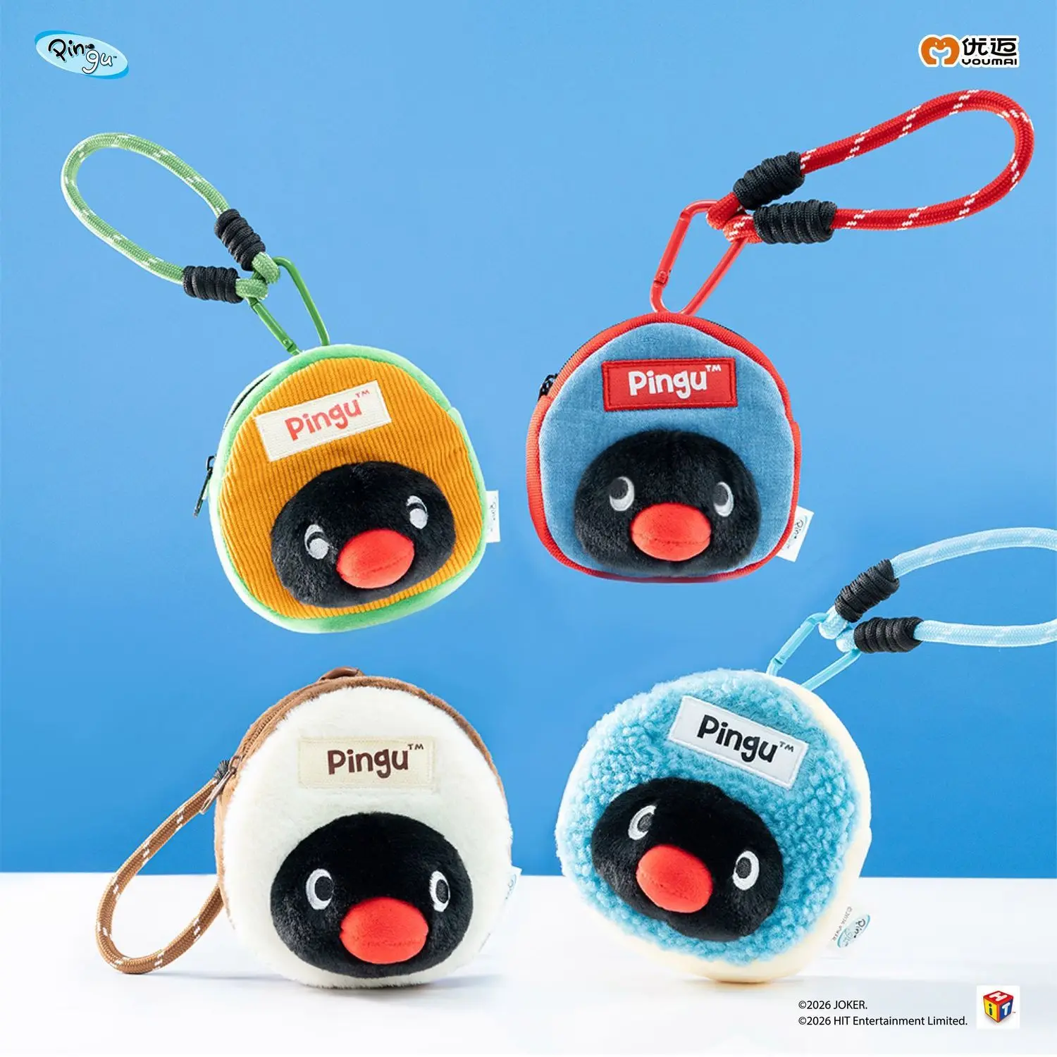

Young Users Portable Storage Trendy Ornament | Youmai Genuine Mini‑Backpack Series | Pingu Lovely Penguin Plush Coin Purse Gift