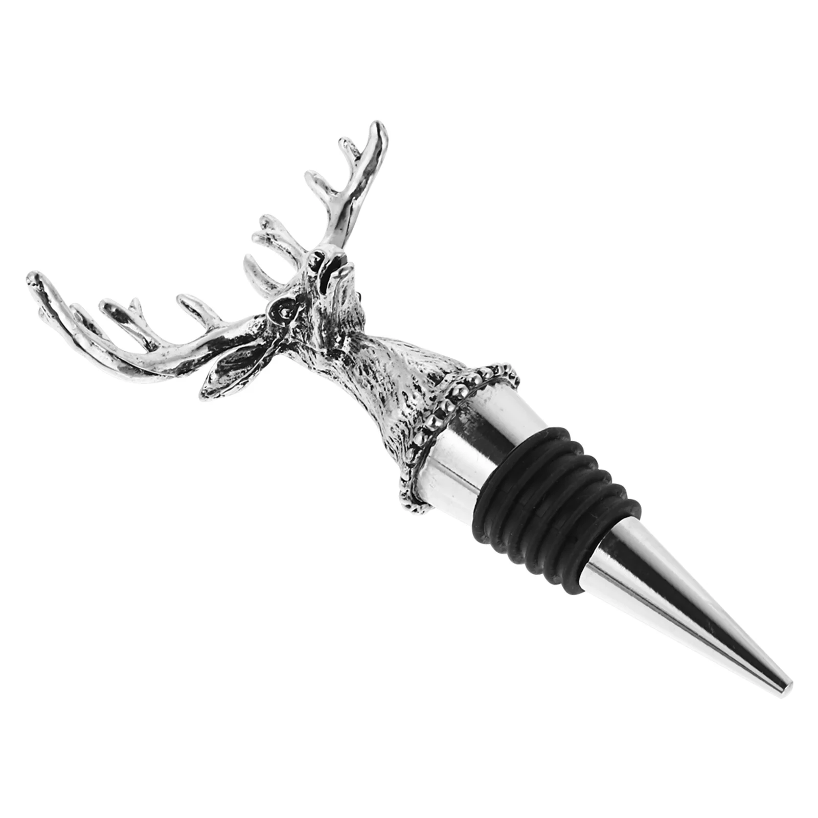 Deer Head Bottle Stopper Prime Material Alloy Cork Red Plug Practical Antler Shape Cap