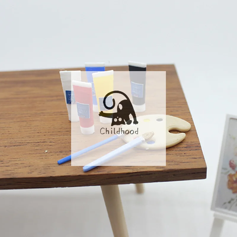 

Уникальный набор для рисования в масштабе 1/12 для кукольного домика: тюбики с краской, кисти, палитра; отличные аксессуары для кукольного домика.