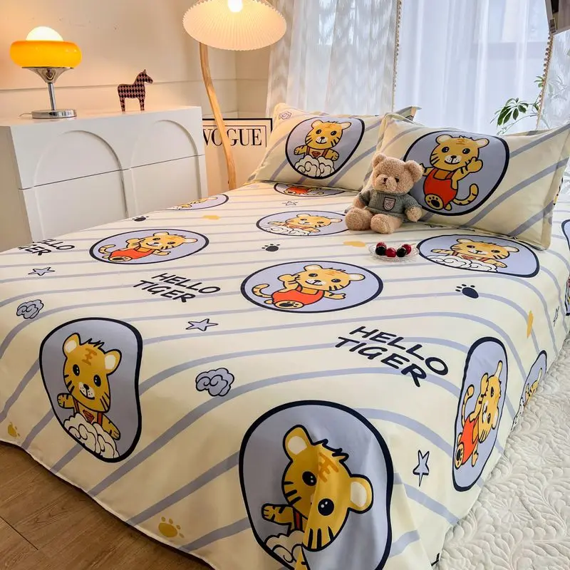 학생 기숙사용 풍부한 색상의 아름답고 사랑스러운 침대 시트 패턴 싱글 침대 시트 더블 침대 간단한 침구