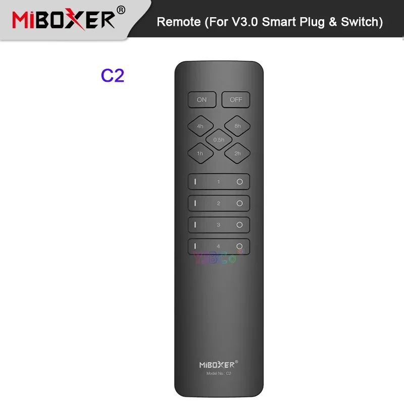 

Miboxer C2 Remote (For V3.0 Smart Plug & Switch) 3V support ON/OFF Not dimmable 4 zones of independent controls Dimmer Switch