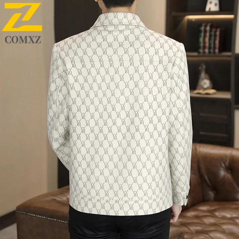 COMXZ New Mens Jacket Fashion Trendy Working Breathable Jackets Slim Fit  Business Casual Lightweight Autumn Premium Outerwear​