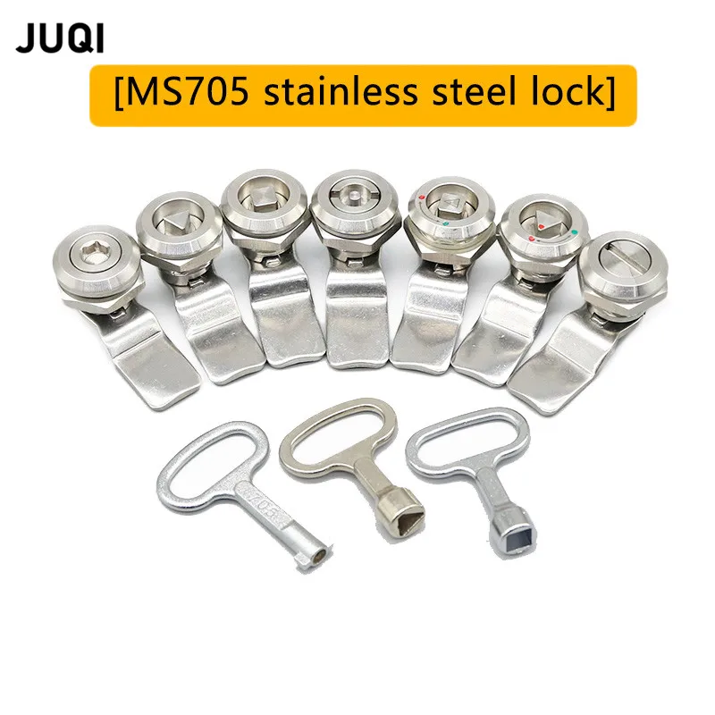 304 stainless steel triangle lock MS705 tongue lock opening 22mm distribution box equipment cabinet door elevator lock cam lock