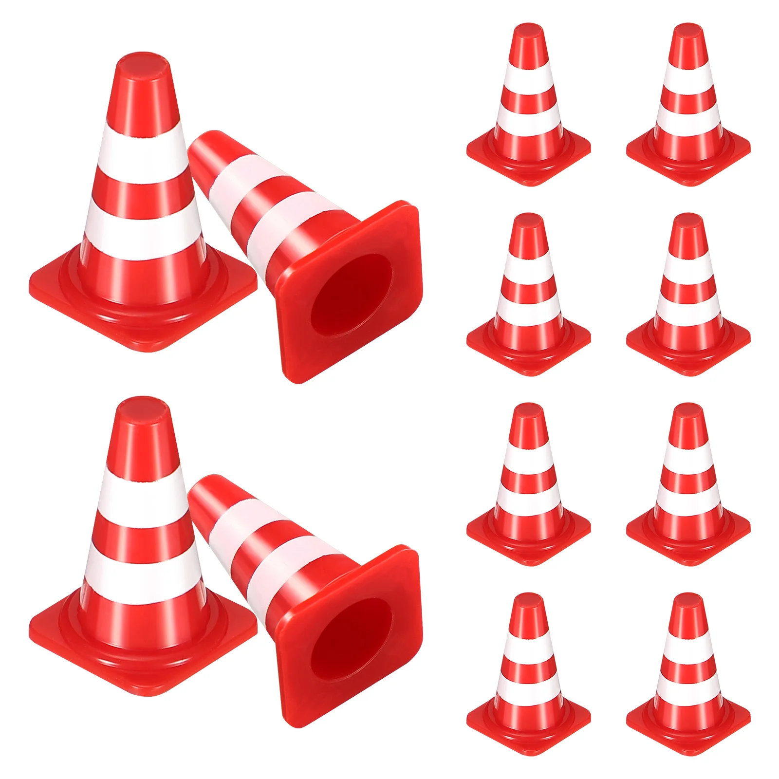 50 Pcs Roadblock Simulation Props Traffic Cone Toys Mini Cones Safety Parking Kids Miniature Child